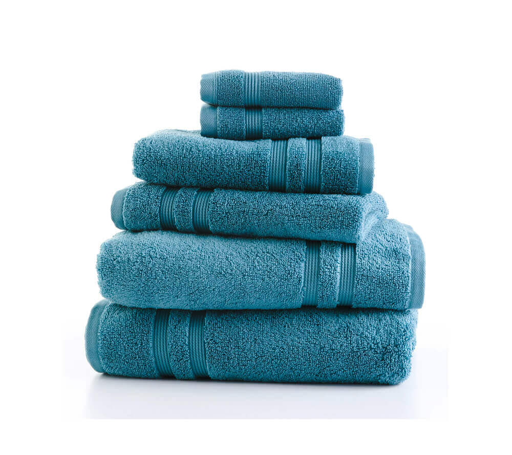 Mainstays Performance Solid 6 Piece Towel Set